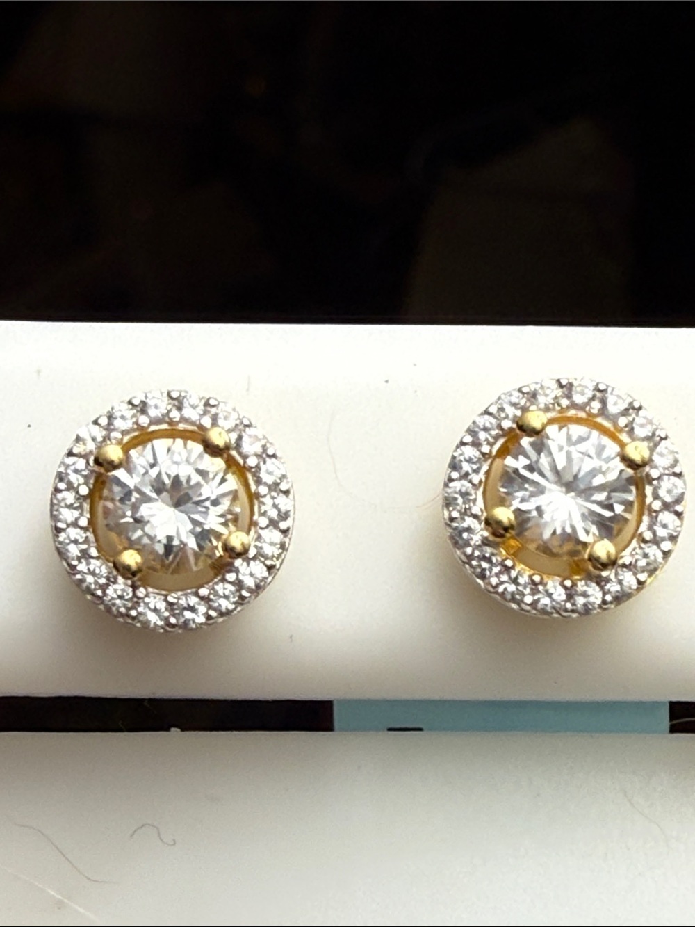 14k Gold/925 Sterling Silver GRA CERTIFIED MOISSANITE DIAMOND Halo Stud Earrings